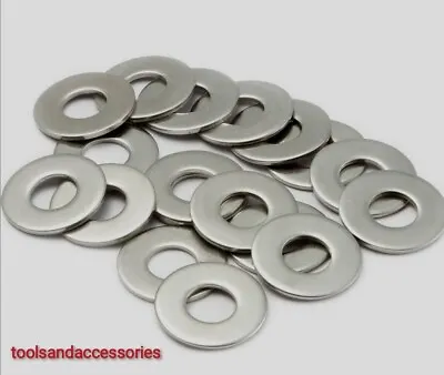 Stainless Steel Washers M3 M4 M5 M6 M8 M10 M12 Flat Washers • £1.09