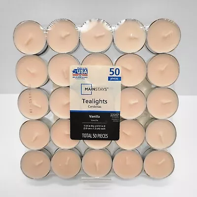 Mainstays Candle Vanilla (50 Count) Tealight Beige • $12.84
