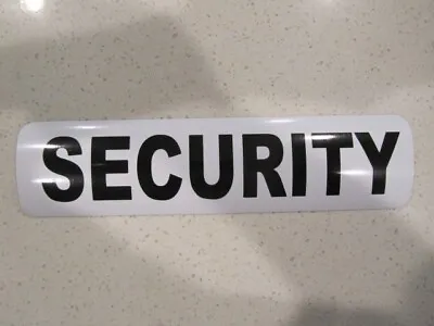 SECURITY White & Black Vehicle Magnetic Sign 3 X12  For Car Truck Van SUV • $10.75