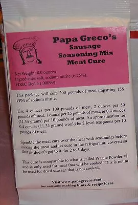 Papa Greco's Meat Cure-for Cured Meat That Will Be Cooked Not Eaten Raw • $10