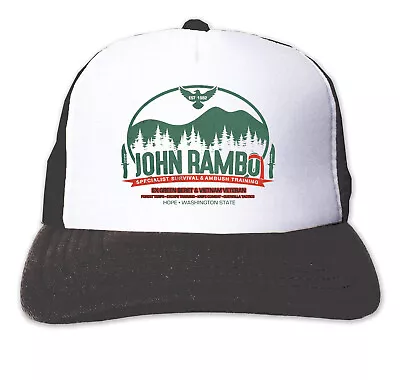 John RAMBO Inspired Trucker Snapback Hat Cap Film Retro 80's Stallone Movie • £12.99