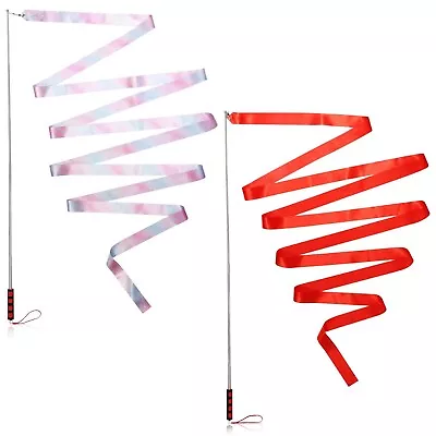 SAVITA 2pcs Ribbons For Gymnastics 236inch/6m Dance Ribbons With Soft • $29.71