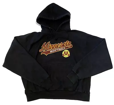 Minnesota Golden Gophers Softball Mens XL Heavyweight Hoodie Sweatshirt - Black • $17.99