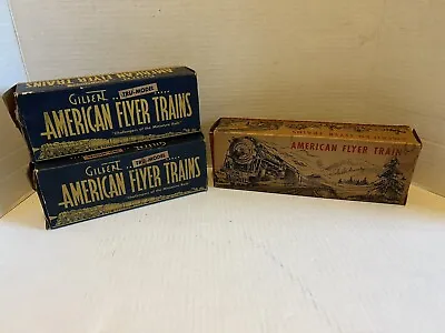 Vintage 1938 1940 AMERICAN FLYER Train Car BOXES ONLY 484 Caboose 410 Tank Car • $15