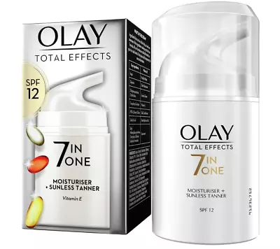 Olay Total Effects Touch Of Sunshine 7in1 Moisturiser SPF12 And Vitamin E 50ml • $22.99