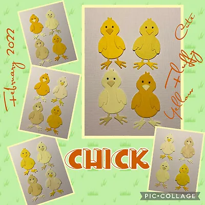 4 Farm Chicks (Rare Breeds) Spring Animals Easter Die Cuts (Scrapbook/Cards) • £1.60