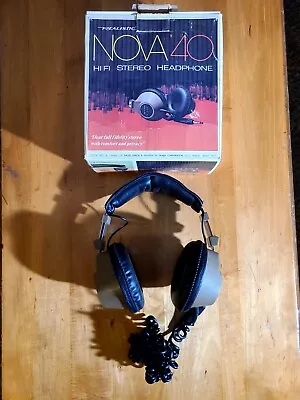 Realistic NOVA 40 Stereo Headphones Retro Vintage Full Size With Box Read Below • $14.99