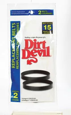 Dirt Devil Vacuum Belt For Ultra Corded Hand Vacuums 2 Pk • $8.04