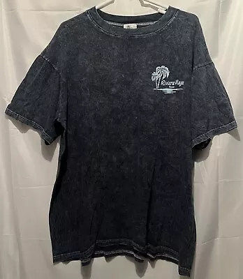 Vintage Riviera Maya Mexico T Shirt Blue Stone Washed Men’s Size XL Cotton Faded • $19.98