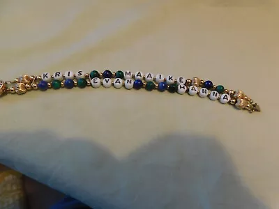 VTG Beads Mother's Or Friendship Bracelet With Names  • $4