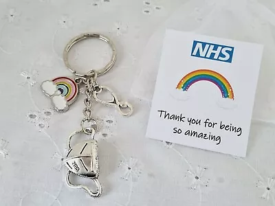 £3.85 • Buy Nhs Nurse Doctor Mask Keyring Thank You For Being So Amazing With Card Gift Bag