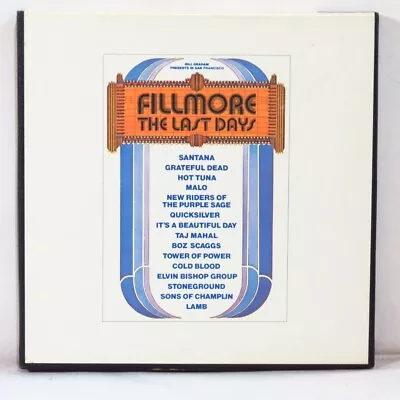VARIOUS – Fillmore: The Last Days  1972  R2R 3 ¾ Ips Triple LP Tape NM • $375