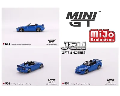 Mini GT Honda S2000 (AP2) CR Apex Blue MGT00554 1/64 • $9.99