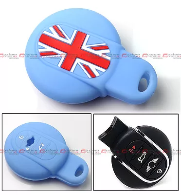 For 2015-2017 Mini Cooper Key Fob Blue Union Jack Silicone Protective Case Cover • $5.99