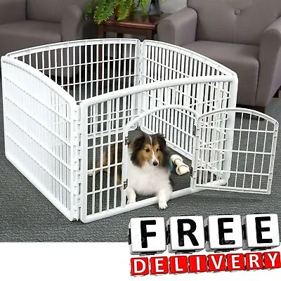 $79.37 • Buy Dog Pen Kennel Playpen Outdoor Indoor Small Pet Puppy Exercise  Cage Enclosure