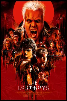 The Lost Boys Vance Kelly Movie Red Foil Poster Screen Print 24x36 Mondo SDCC • $169.99