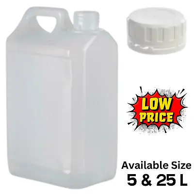 5L / 25 L Litre Plastic Jerry Can Bottle Water Container With Tamper Caps UK • £10.98