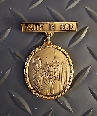 BSA Scout Medal Award Mormon Coin Medallion Pin Faith In God • $13.88