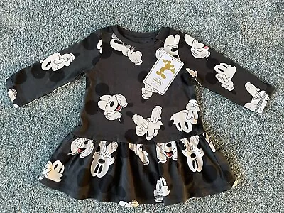 Disney At NEXT Baby Girl Mickey Mouse Dress - 6-9 Months/74 Cm BNWT • £4.80
