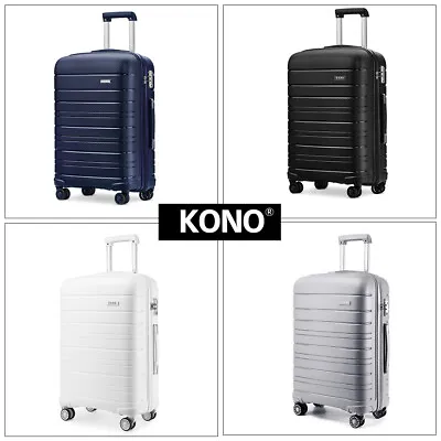 £43.99 • Buy KONO Multi Texture Trolley Travel Case Hand Cabin Luggage Hard Shell PP Suitcase