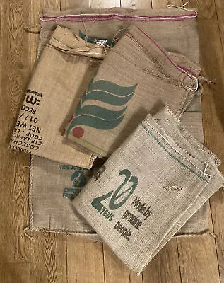 X10 Used Empty Coffee Hessian Burlap Jute Bags Sacks- Garden Planter Smoker Fuel • £19.99