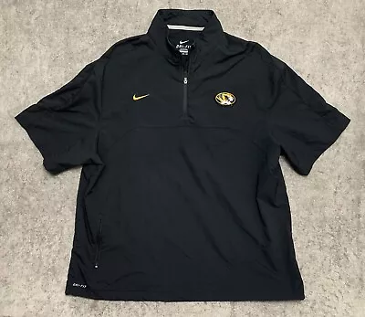 Nike Missouri Mizzou Tigers Wind Weather Short Sleeve Jacket Sz 2XL 1/4 Zip • $24.99