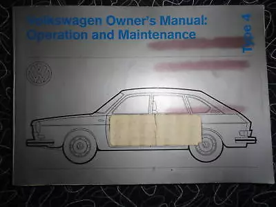 1972 Volkswagen VW TYPE 4 - OWNERS MANUAL • $25.99