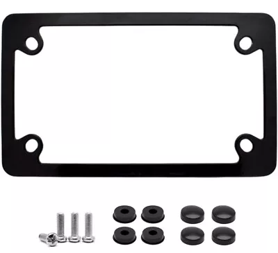 Motorcycle License Plate Frame Black 304 Stainless Steel Including Hardware • $11.95