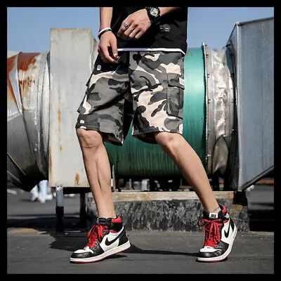 ON SALE!! Men's Casual Fashion Chino Cargo Shorts Pants Multi Pockets Trousers • $14.59