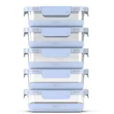 Ello 10pc Glass Meal Prep Food Storage Container Set Blue • $29.99