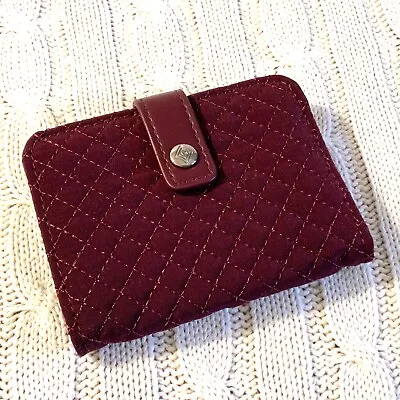 Vera Bradley Accordion Card Case Microfiber Mulled Wine Maroon NWT • $17.82