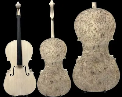 Professional Song White Cello 7/8 Solid Bird's Eye Maple Back Old Spruce Top • $1259.10