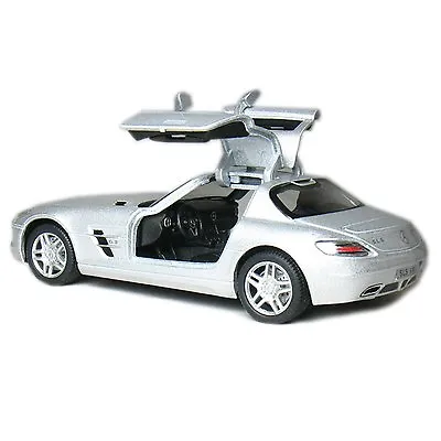 Brand New 5  Kinsmart Mercedes Benz SLS AMG Diecast Model Toy Car 1:36 SILVER • $8.99