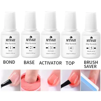 MTSSII 10ml Nail Dipping Powder System Liquid Nail Art No UV Lamp Dip Kits Tools • $1.99