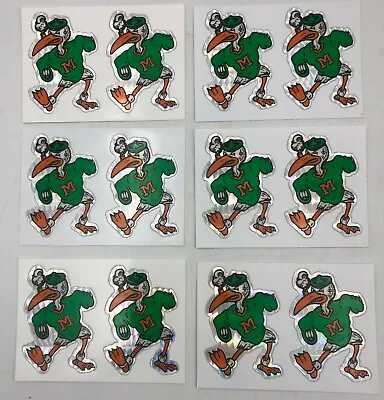 (12)x University Of Miami Hurricanes Sticker Hologram College Sticker Lot • $7.99