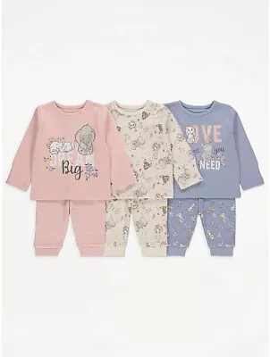 Disney Dumbo Marie Bambi 3 Pack Baby Girl Pyjamas. 6-9m 9-12m 12-18m.  BNWT • £16.99