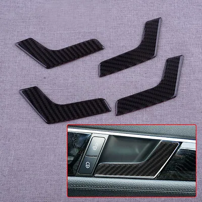 Carbon Fiber Interior Door Handle Cover Trim Fit For Mercedes-Benz C Class W204 • $10.84