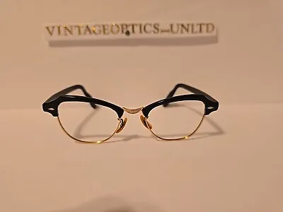 Bausch N Lomb 12k G.F. Vintage Browline Eyeglasses Frames • $89.99