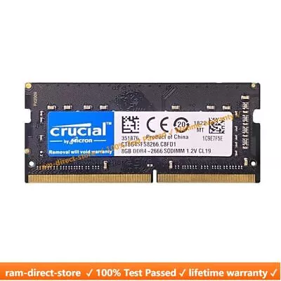 Crucial DDR3 DDR4 RAM 4GB 8GB 16GB 1600 2400 2666MHZ Memory RAM Laptop NoteBook • $21.70