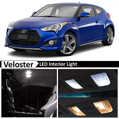 8x White LED Lights Interior Package Kit For 2011-2015 Veloster • $10.89