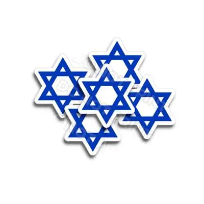 Israel Star Of David Sticker Israeli Die Cut Decal Support PRO Israel 5 Pack • $3.99