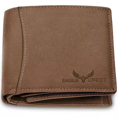 Genuine Leather Minimalist Bifold Wallets For Men RFID Blocking Slim Mens Wallet • $35.50