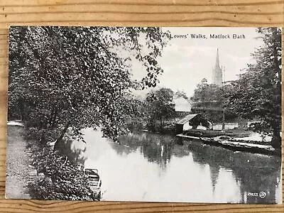 Old Postcard Lovers Walk Matlock Bath    #C • £5