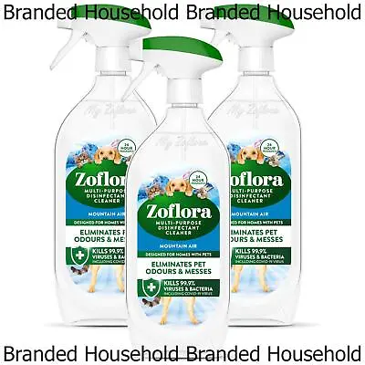 £11.49 • Buy 3 X ZOFLORA MULTI PURPOSE DISINFECTANT SURFACE CLEANER PETS MOUNTAIN AIR 800ML