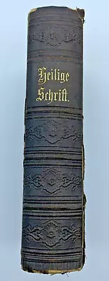 Antique 1877 Heilige Schrift Dr. Martin Luther's German Bible Die Bibel Hardback • $65