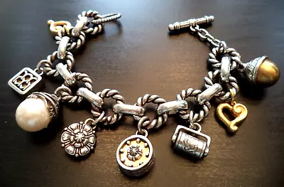 Stunning Vintage Estate Heavy Assorted Charm 8 1/8  Bracelet!!! 1564r • $0.99