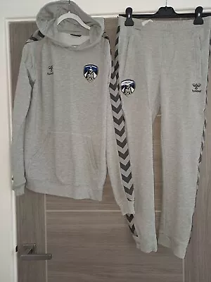 Oldham Athletic Hummel Tracksuit Grey Age 14 Latics Hooded Top And Bottoms • £2.99