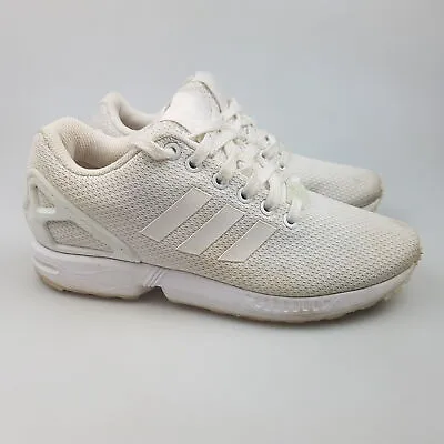 Men's / Youth ADIDAS 'ZX Flux' Sz 5 US Runners White VGCon | 3+ Extra 10% Off • $34.99