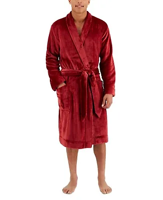 Club Room Men's Plush Merlot Red Robe Medium • $9.18