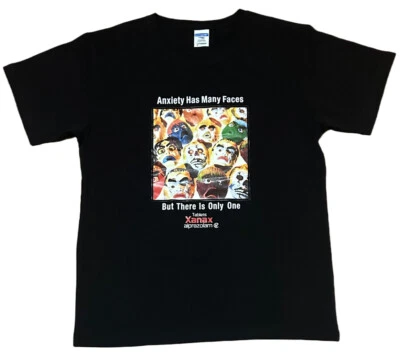 $19.99 • Buy Anxiety Has Many Faces Xanax Alprazolam Black T-Shirt Size Large